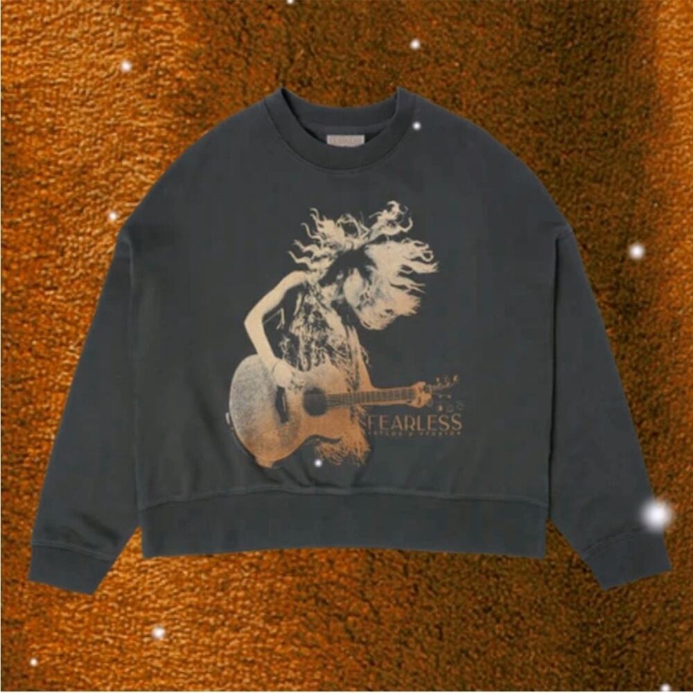 Taylor swift fearless with you I’d dance boxy pullover sweatshirt medium